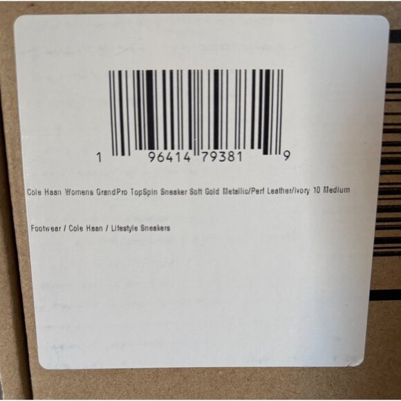 Cole Haan Women GrandPro Rally Laser Cut Sneakers Gold Metallic Leather 7.5 New - Picture 15 of 16